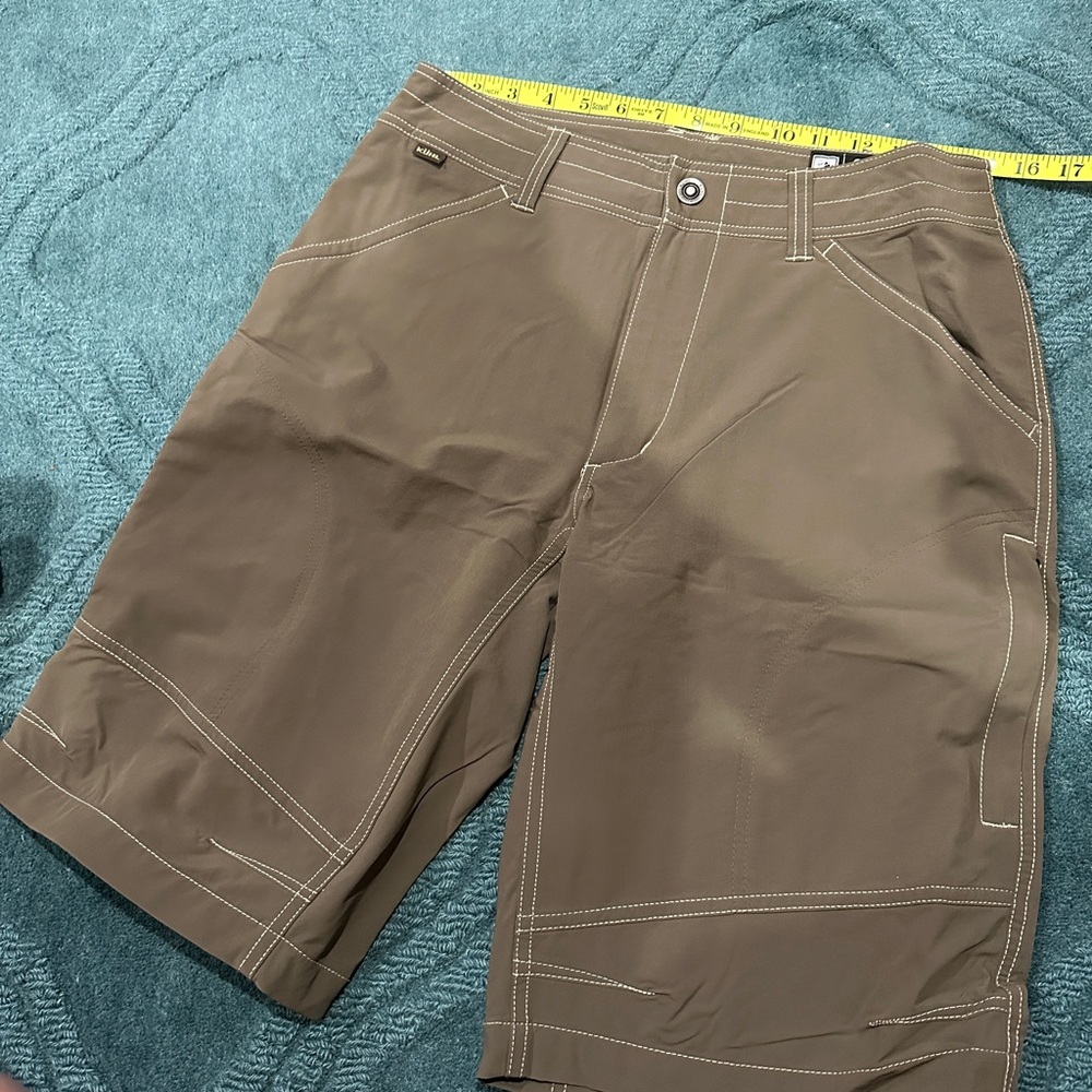 Kuhl Shorts 12” Hiking Climbing Shorts brown/gray Size 32